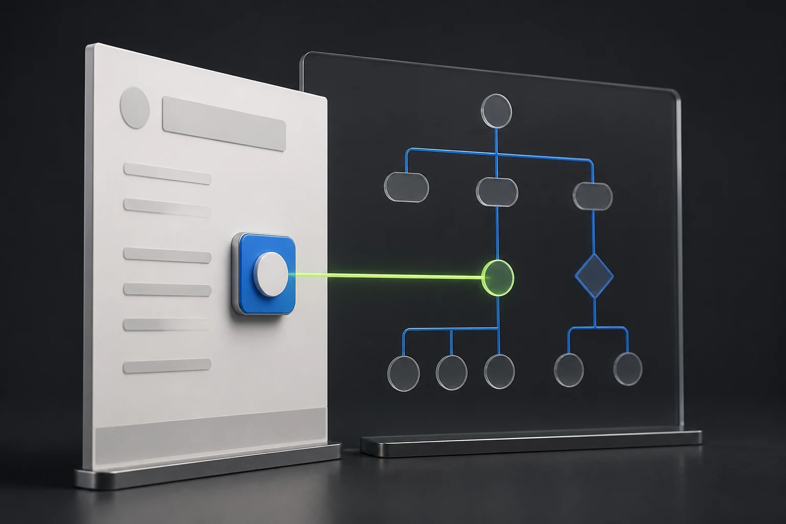 A semantic control connects a rendered page to a structured accessibility tree